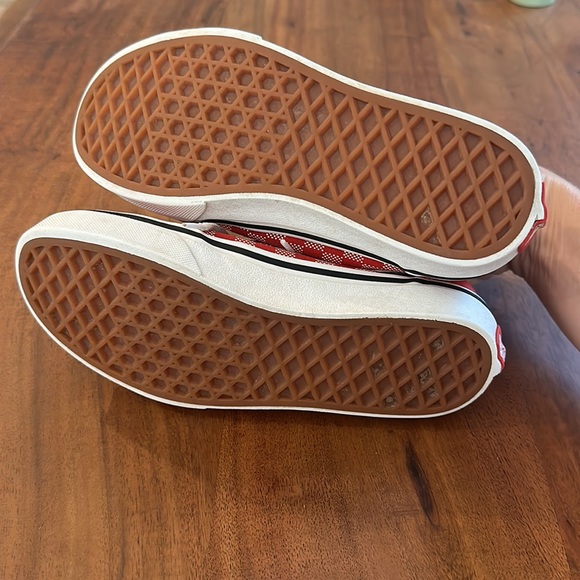 Vans Old Skool Red White Checkered Kids Shoe unisex🫶 - Picture 5 of 5